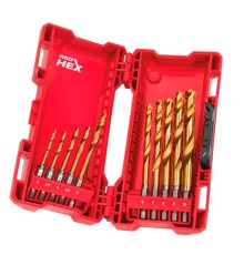 Set burghii MILWAUKEE HSS-G TiN Red Hex (48894759)