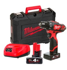 Mașină de găurit și înșurubat cu acumulatori Milwaukee M12 BDD-402C (4933441925)