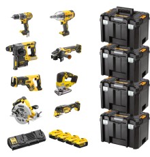 SET SCULE CU ACUMULATOR DEWALT DCK865P4T (DCH273+DCG405+DCD996+DCF894+DCS570+DCS355+DCL050+DCS367)