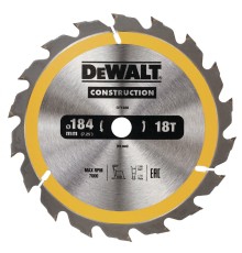 Panza circulara DEWALT 184x16mm 18T DT1938