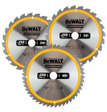Panza circulara DEWALT 250x30mm 2x24T 1x48T DT1963